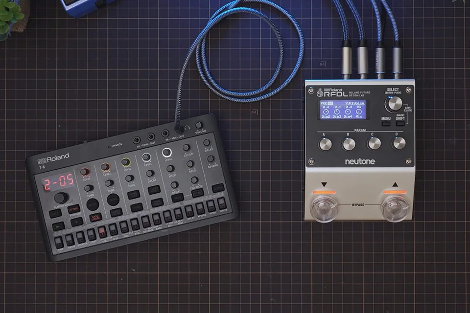 Project LYDIA hardware prototype · Roland / Neutone press image via MusicTech, published 17 Jul 2026