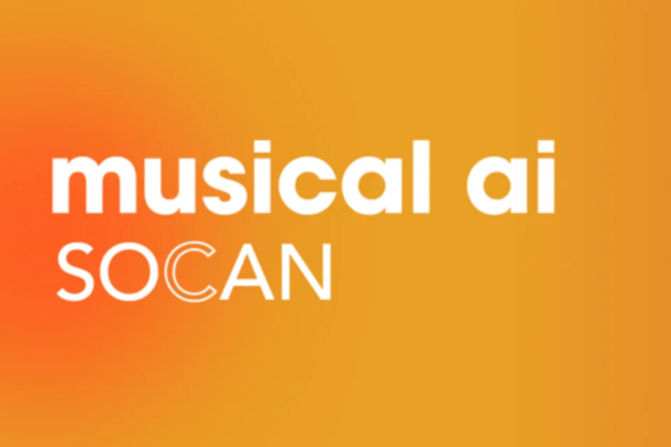 Musical AI and SOCAN pilot graphic · SOCAN Words and Music, captured 23 Aug 2026